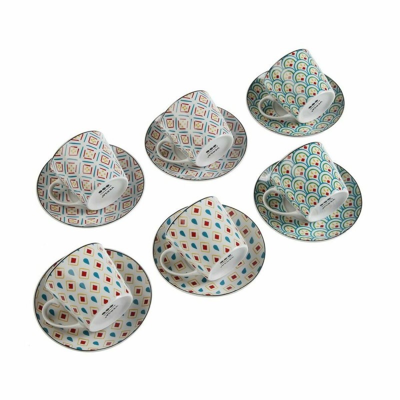 Lot de tasses avec soucoupes Versa Hilda Porcelaine (12 pcs)