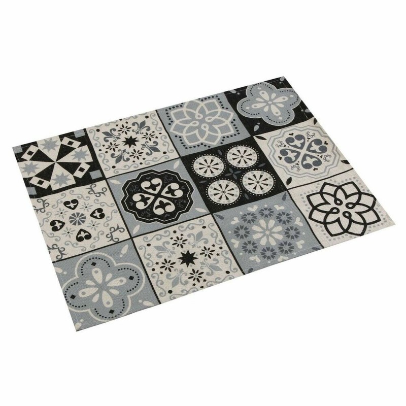 Dessous de plat Versa Mosaïque Noir Polyester (36 x 0,5 x 48 cm)