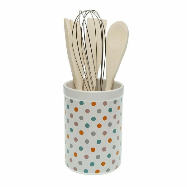 Pot pour ustensiles de cuisine Versa Springdots Céramique (10 x 15 x 1