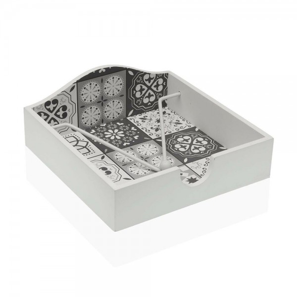 Porte-serviettes Versa Mosaic Bois MDF (18 x 7 x 18 cm)