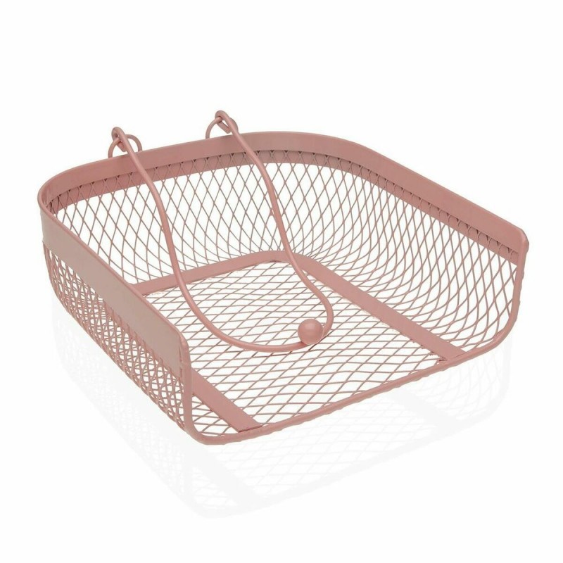 Porte-serviettes Versa Rose Métal (20 x 6,8 x 18,5 cm)