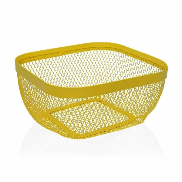 Coupe à fruits Versa Jaune Métal Acier (26,5 x 12,5 x 26,5 cm)