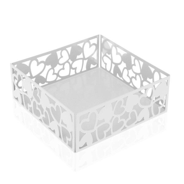 Porte-serviettes Versa Kamira Blanc Métal Acier (16,5 x 5,5 x 16,5 cm)