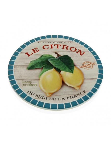 Dessous de plat Versa Citron Céramique (20 x 20 cm)