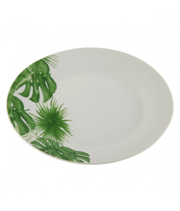 Assiette plate Versa New Leaves Volet Porcelaine