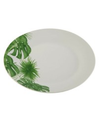 Assiette plate Versa New Leaves Volet Porcelaine