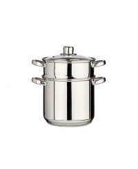 Casserole Cuiseur vapeur Verre Acier (6 L)