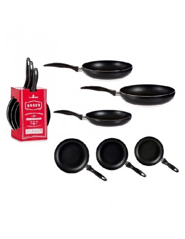 Set of pans Brava Black (3 Pieces)