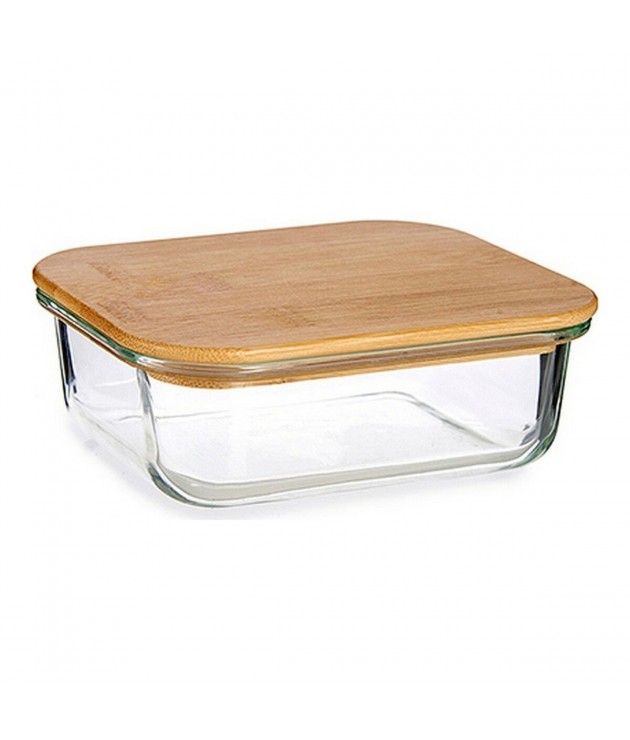 Hermetic Lunch Box Transparent Bamboo...