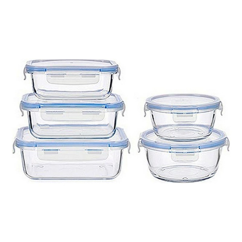 Ensemble de Boîtes à Lunch Transparent Plastique verre (5 Pièces)