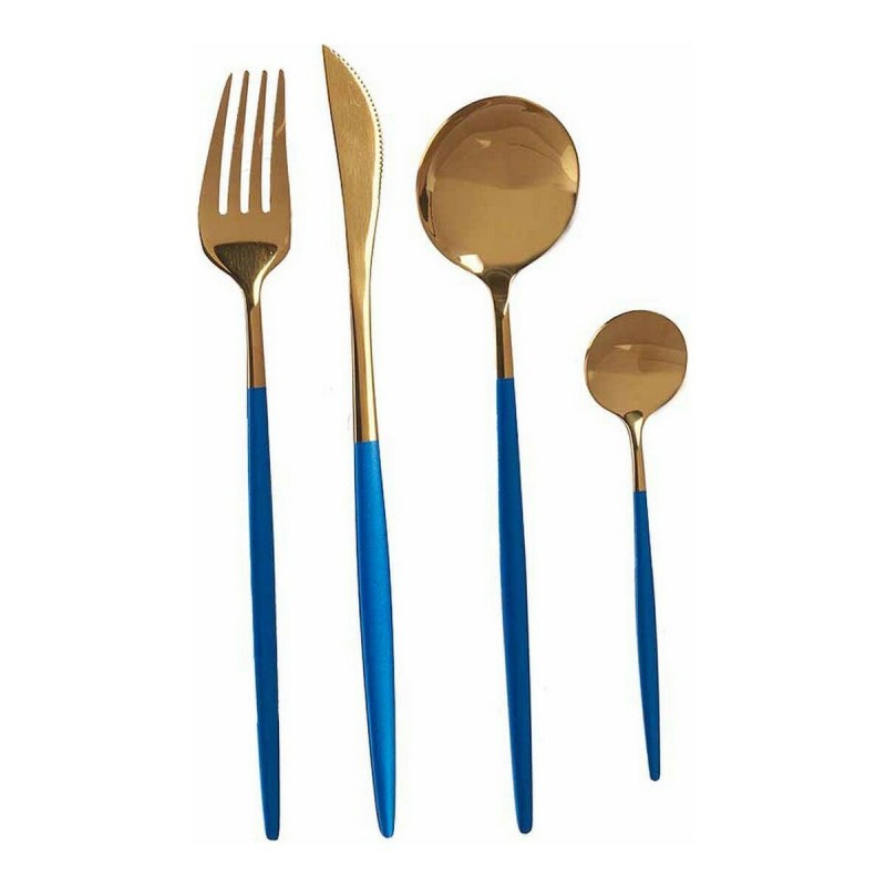 Cutlery Set Blue Golden Stainless...