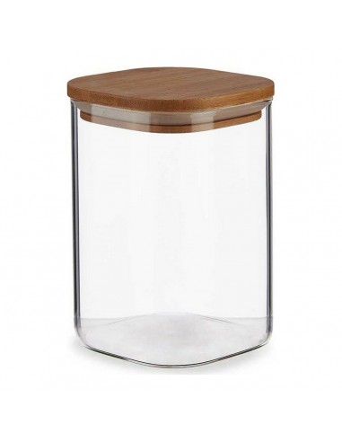 Jar Brown Transparent Bamboo...