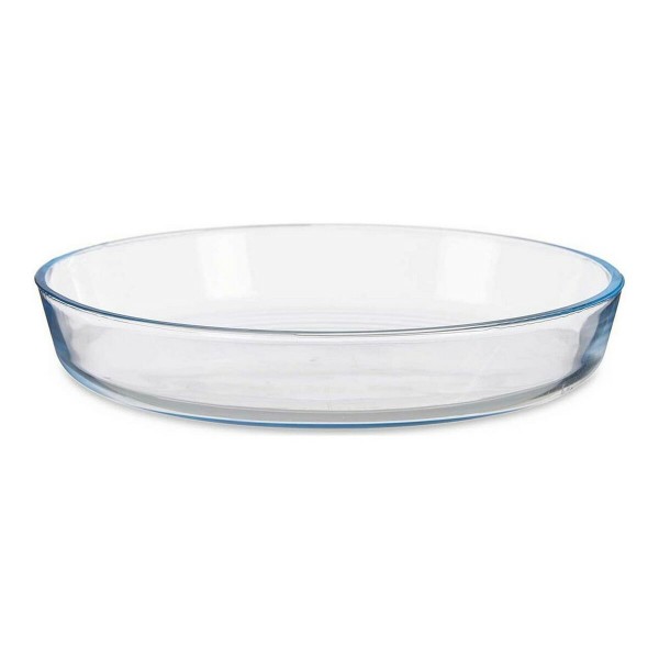 Plat de Four Transparent Verre Borosilicaté (25,5 x 4,5 x 25,5 cm)