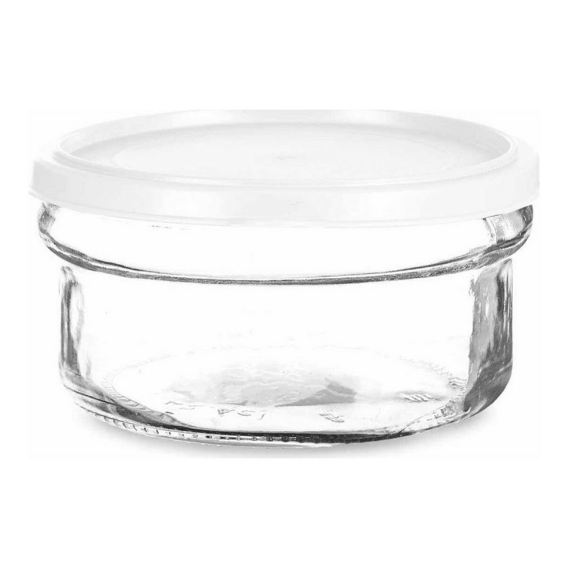 Panier-repas rond avec couvercle Blanc Plastique verre (415 ml)