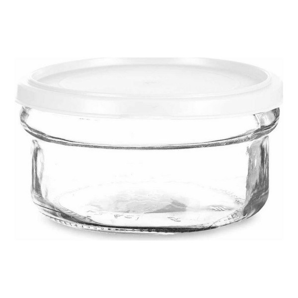 Panier-repas rond avec couvercle Blanc Plastique verre (415 ml)