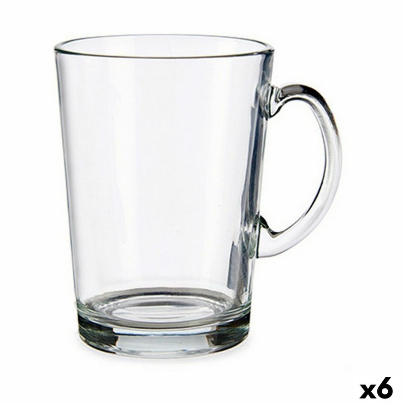 Cup Transparent Glass (250 ml) (6 Units)