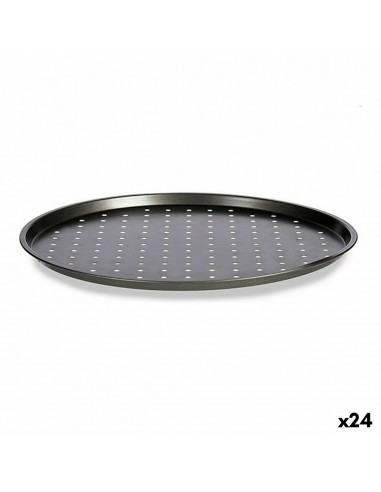 Plateau pour Four Pizza Gris Acier au carbone 24 Unités (33 x 1 x 33 c