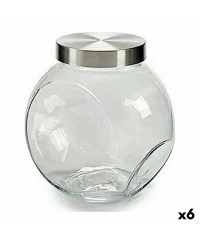 Boîte 1,5 L Argenté Transparent Acier verre (11,3 x 16 x 15,8 cm) (6 U