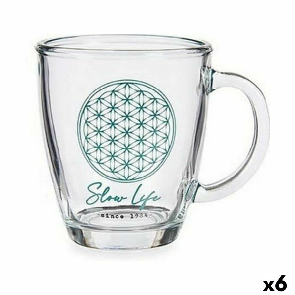 Tasse mug Slow Life Transparent verre 6 Unités (320 ml)