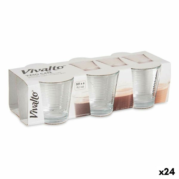 Set de Verres Transparent verre (90 ml) (24 Unités)