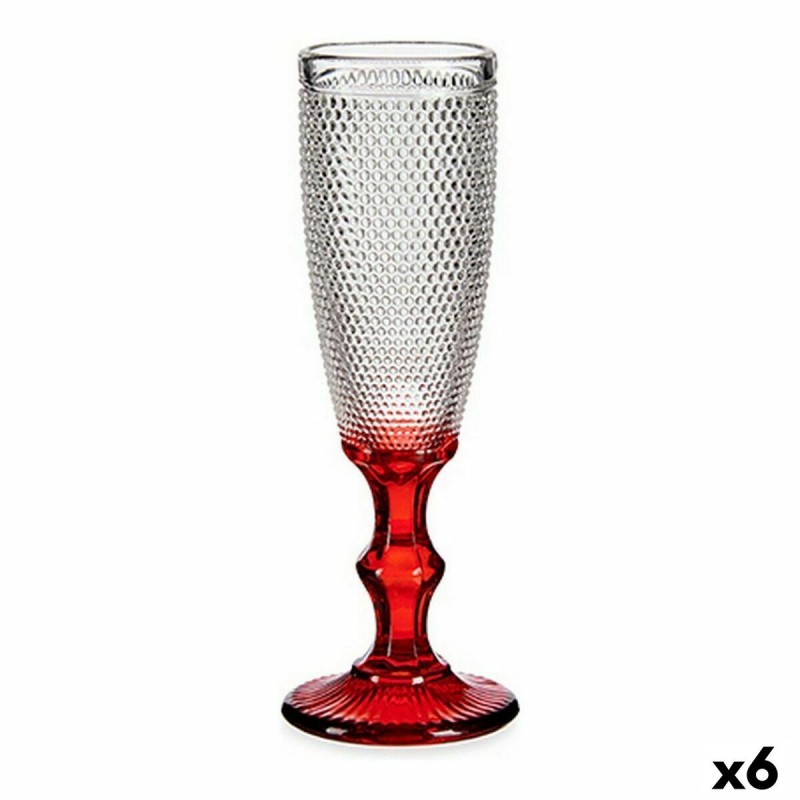 Champagne glass Red Transparent...