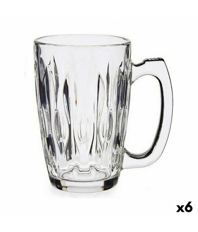 Tasse mug Abstrait Transparent verre 6 Unités (340 ml)