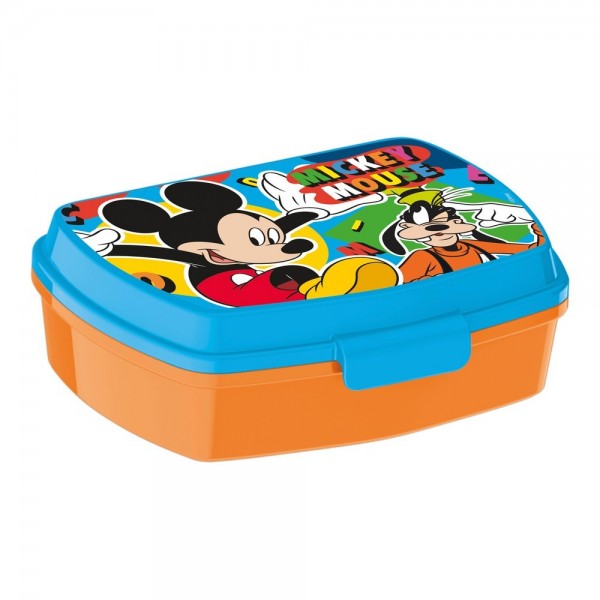 Boîte à Sandwich Mickey Mouse Happy smiles Plastique Rouge Bleu (17 x 