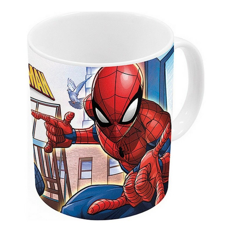 Mug Spiderman Great Power Ceramic Red...
