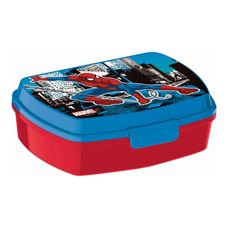 Boîte à Sandwich Spiderman Great power Plastique Rouge Bleu (17 x 5.6 