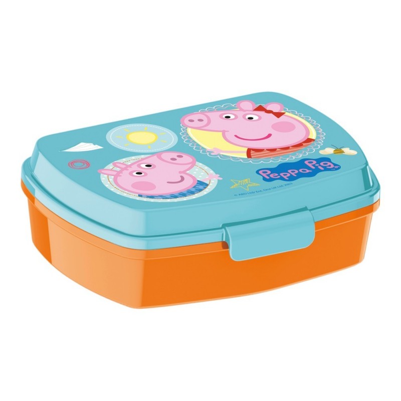 Boîte à Sandwich Peppa Pig Having fun Plastique Rose clair (17 x 5.6 x