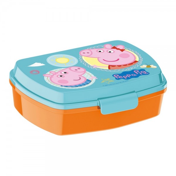 Boîte à Sandwich Peppa Pig Having fun Plastique Rose clair (17 x 5.6 x