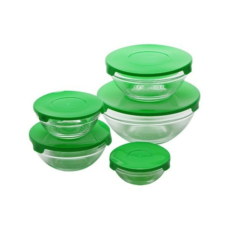 Ensemble de Boîtes à Lunch Renberg Vert verre Verre (5 pcs)