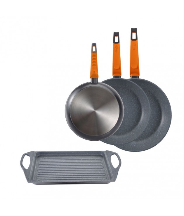 Ensemble de poêle San Ignacio cookware Lava Aluminium Aluminium forgé 