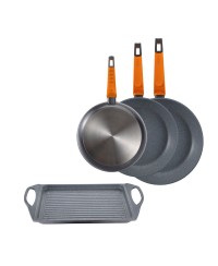 Ensemble de poêle San Ignacio cookware Lava Aluminium Aluminium forgé 