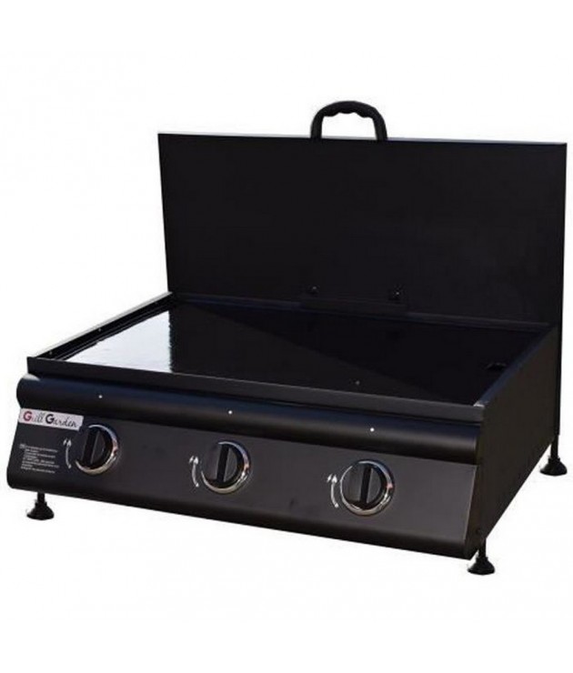 Plancha au gaz Grill Garden Castella Noir mat 1000 W