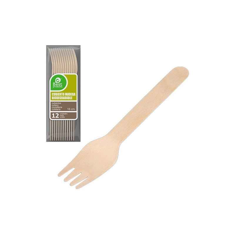 Fork Set Best Products Green 16 cm