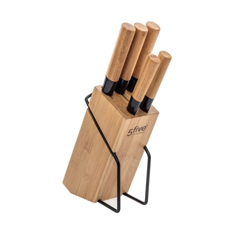 Jeu de couteaux avec support en bois 5five (32,5 x 22,5 x 7,5 cm)