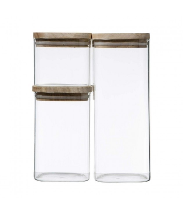 Set de 3 Boites Secret de Gourmet Empilable Transparent verre