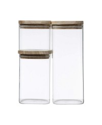 Set de 3 Boites Secret de Gourmet Empilable Transparent verre