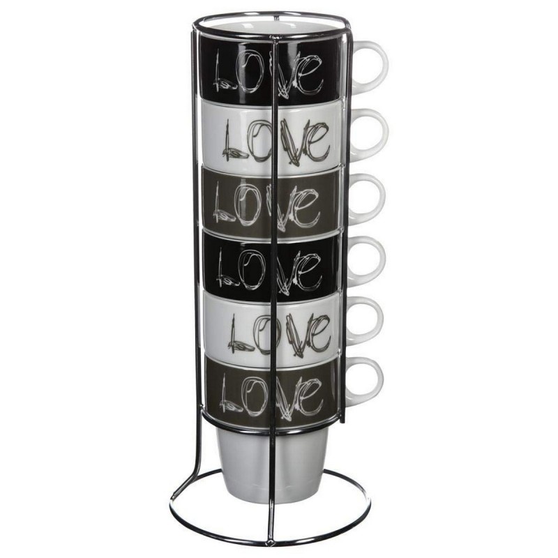 Ensemble de 6 tasses à café Secret de Gourmet Love Avec support 260 ml