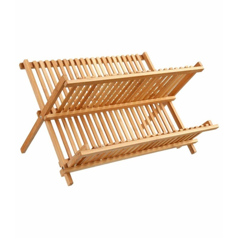 Égouttoir pour Évier 5five Pliable Naturel Bambou (42 x 33,5 x 25,5 cm