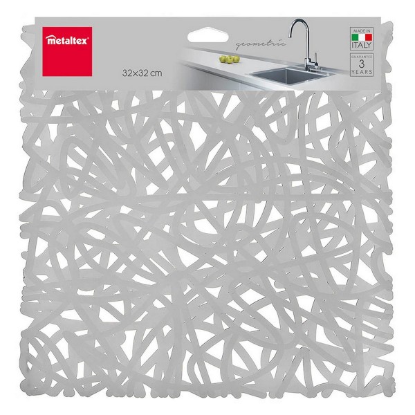 Égouttoir pour Évier Metaltex PVC Géométrique (32 x 32 cm)