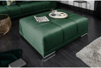 Pouf module en velours coloris vert émeraude