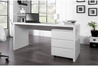 Bureau Blanc Brillant 160 cm