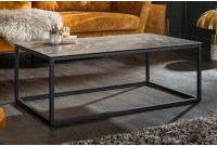 Table basse design industriel coloris taupe